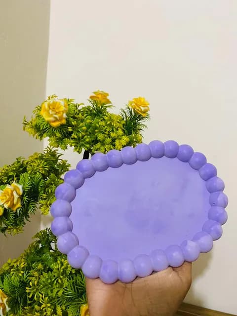 Bubble-Edge Oval Tray — Lavender