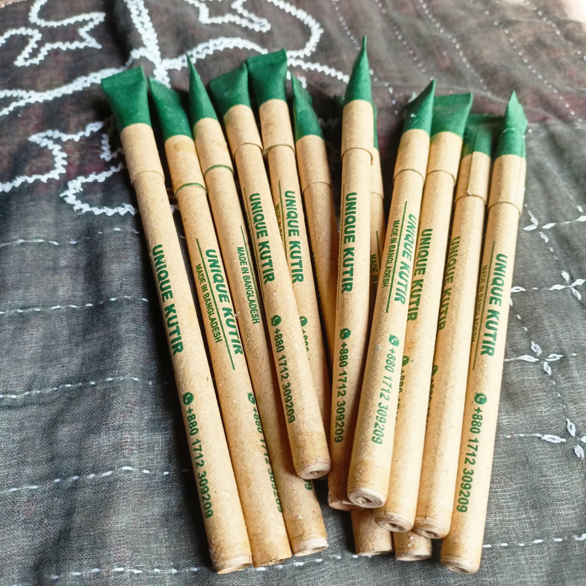 Plantable Eco Seed Paper Pen — Kraft Brown, Bulk School & Office Gift