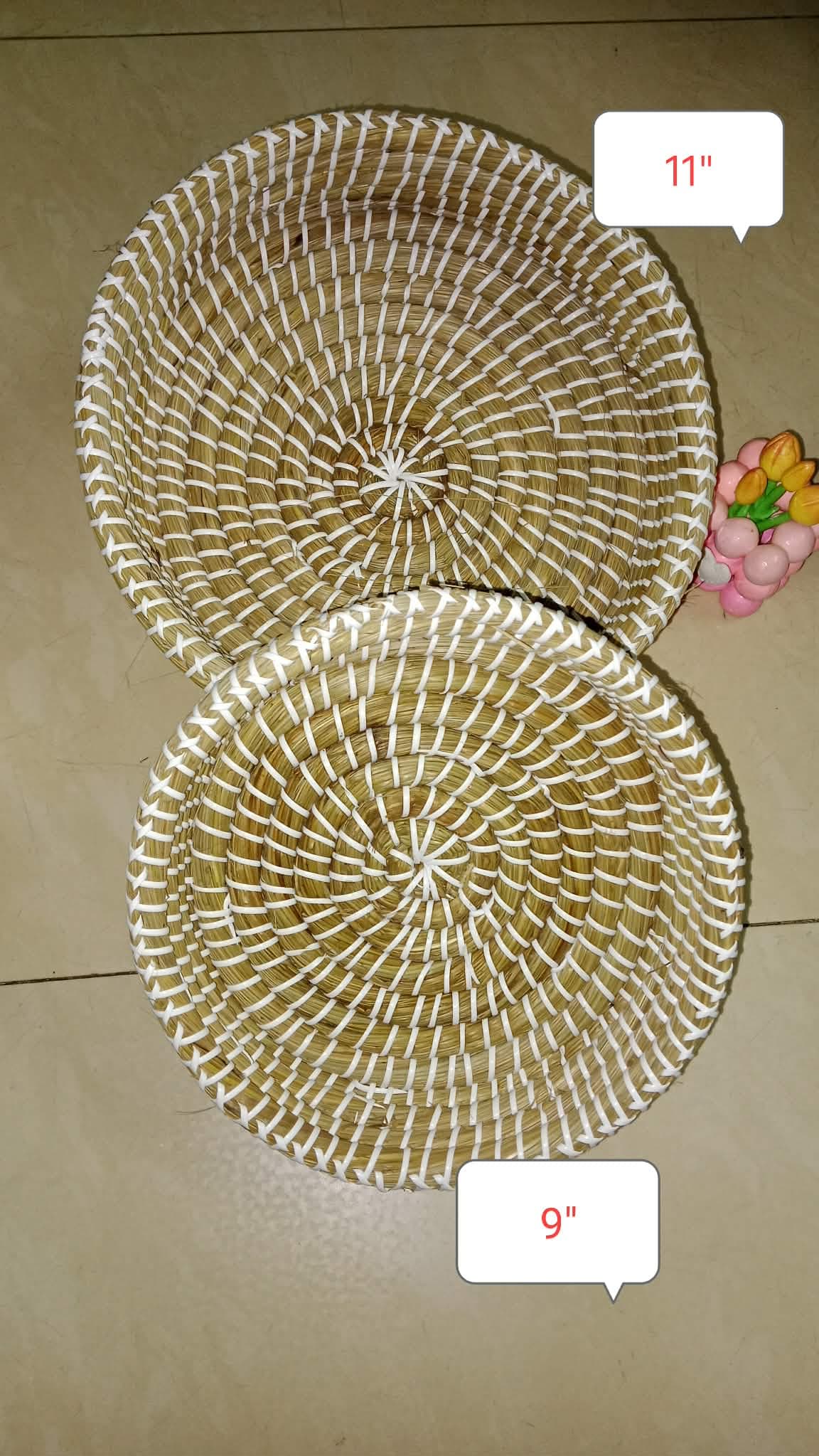 Hand-Woven Kaaash Basket — 9 inch Fruit Bowl