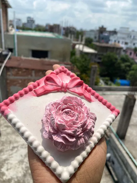 Rose & Bow Square Tray — Mini